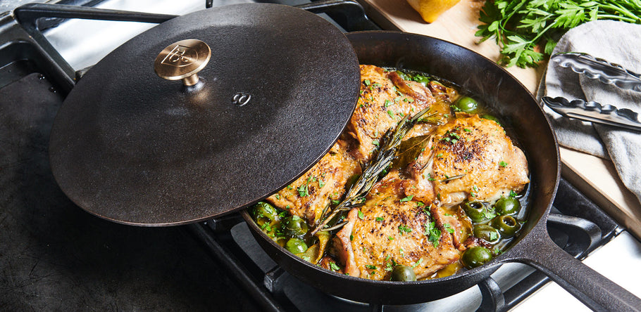 Cast Iron-Braised Chicken Thighs