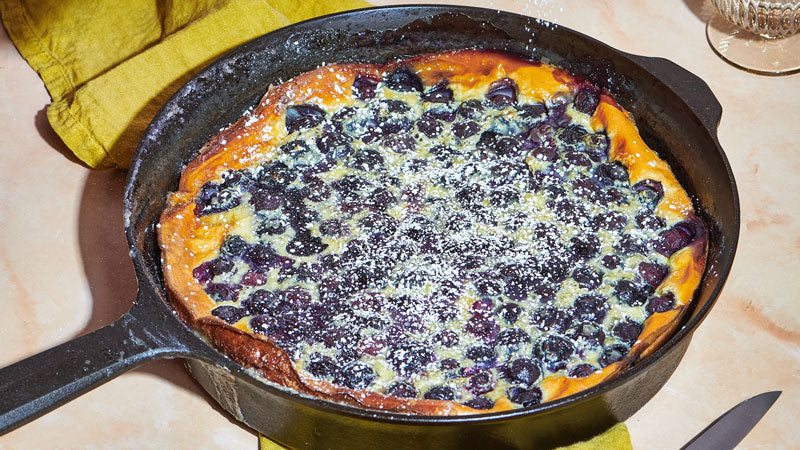 Cast Iron Blueberry Clafoutis