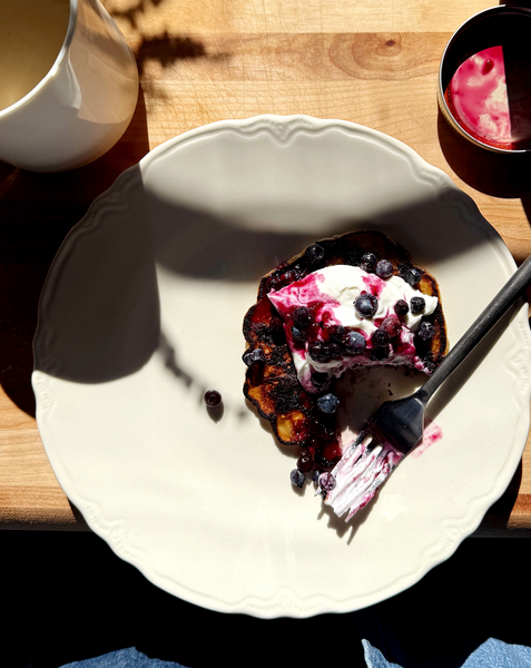 Blueberry Cornmeal Pancakes