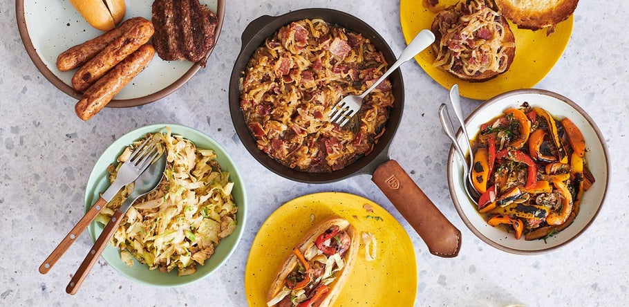 Cast Iron Burger, Brat, and Hot Dog Toppings