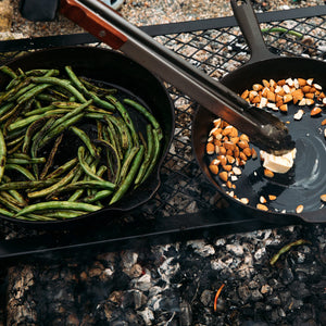 Blistered Green Beans in a Cast Iron Pan