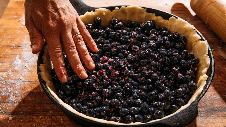 Wild Blueberry Crumble Pie