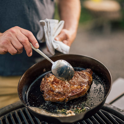 Sear a steak.